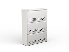 Тумба для обуви металлическая 3 секции 800х1050 белый