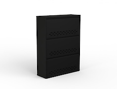 Тумба для взуття металева 3 секції 800х1050 чорна