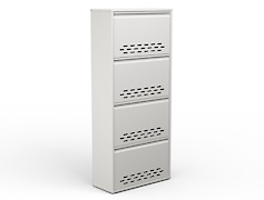 Тумба для взуття металева 4 секції 600х1385 біла