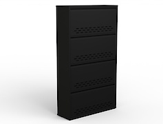 Тумба для взуття металева 4 секції 800х1385 чорна