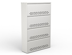 Тумба для взуття металева 4 секції 900х1385 біла