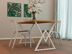 Металева опора (нога) для столу VT-1У 600х730, білий