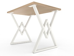 Металева опора (нога) для столу VT-1У 600х730, білий