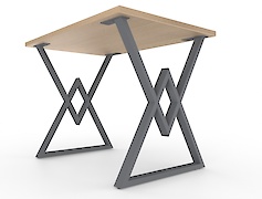 Металева опора (нога) для столу VT-1У 600х723, графіт