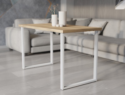 Металева опора (нога) для столу VT-3У 600х723, білий