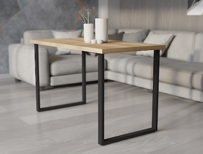 Металева опора (нога) для столу VT-3У 600х723, чорний