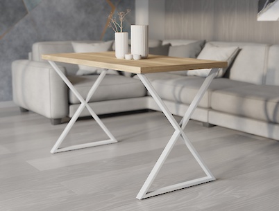 Металева опора (нога) для столу VT-4У 600х723, білий