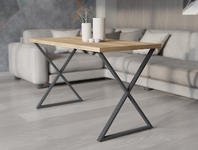 Металева опора (нога) для столу VT-4У 600х723, графіт