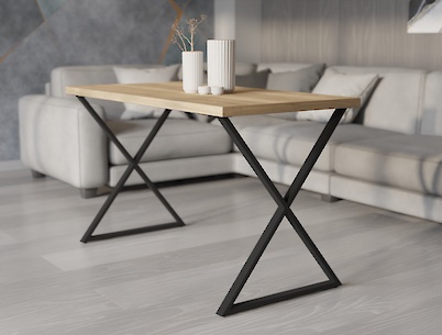 Металева опора (нога) для столу VT-4У 600х723, чорний