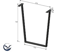 Металева опора (нога) для столу VT-5У 600х723, білий