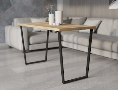 Металева опора (нога) для столу VT-5У 600х723, чорний