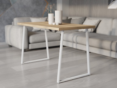 Металева опора (нога) для столу VT-6У 600х723, білий