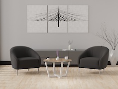 Металлическая опора для круглого стола VT-9У (50х25) белая