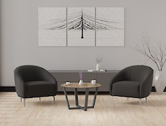 Металева опора для круглого столу VT-9У (50х25), графіт