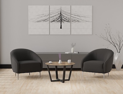 Металева опора для круглого столу VT-9У (50х25), чорний