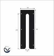 Подвесной держатель бокалов К-1 металлический одинарный, белый