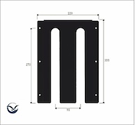 Подвесной держатель бокалов К-1 металлический двойной, белый