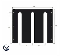 Підвісний тримач келихів К-1 металевий потрійний, графіт