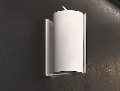 Кухонный держатель К-3 бумажных салфеток и полотенец, белый