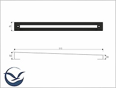 Держатель для крышек K-5 на фасад 600мм, графит