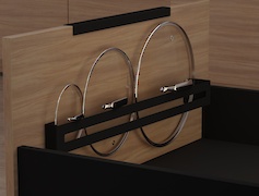 Тримач для кришок K-5 на фасад 600мм, чорний