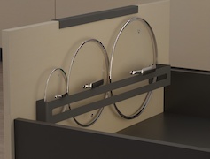 Держатель для крышек K-5 на фасад 700мм, графит