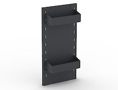 Металевий кухонний органайзер 250мм на фасад з 2 полицями, графіт