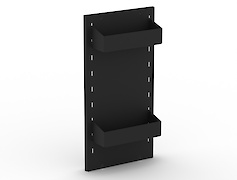 Металлический кухонный органайзер 250мм на фасад с 2 полками, черный