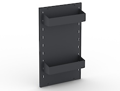 Металлический кухонный органайзер 300мм на фасад с 2 полками, графит