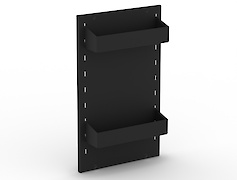 Металлический кухонный органайзер 300мм на фасад с 2 полками, черный