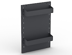 Металлический кухонный органайзер 350мм на фасад с 2 полками, графит