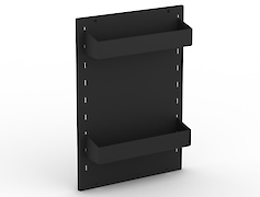 Металлический кухонный органайзер 350мм на фасад с 2 полками, черный