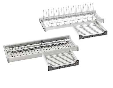 Сушарка кутова для посуду Vibo дворівнева для верхнього модуля, комплект