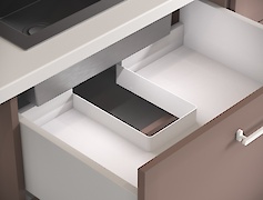 Обід металевий для сифона в ящик під мийку білий