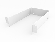 Обід металевий для сифона в ящик під мийку білий