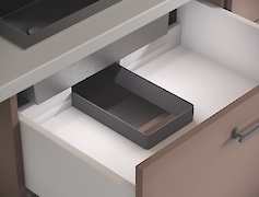 Обід металевий для сифона в ящик під мийку графіт