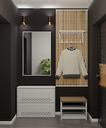 Банкетка металлическая разборная для прихожей 600мм, белая