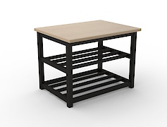 Банкетка металева розбірна в передпокій 600мм, чорна