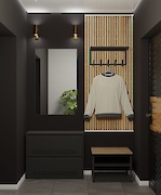 Банкетка металева розбірна в передпокій 600мм, чорна