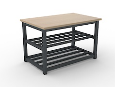 Банкетка металлическая разборная для прихожей 700мм, графит