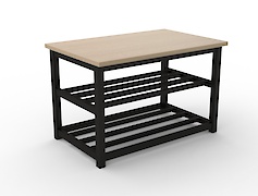 Банкетка металева розбірна в передпокій 700мм, чорна