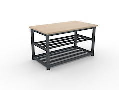 Банкетка металева розбірна в передпокій 800мм, графіт