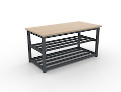 Банкетка металева розбірна в передпокій 900мм, графіт