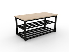 Банкетка металлическая разборная для прихожей 900мм, черная