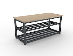 Банкетка металлическая разборная для прихожей 1000мм, графит