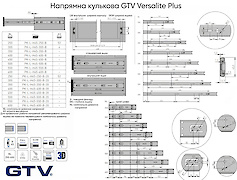 Напрямна кулькова GTV Versalite Plus+ Н=45 L=450 мм повного висування з дотягувачем (PK-L-H45-450-B) чорний  - максимальне навантаження: 40 кг;