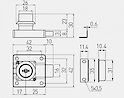 Замок мебельный GTV138 черный