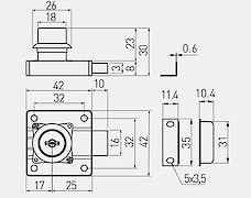 Замок мебельный GTV138 черный