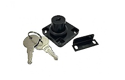 Замок мебельный GTV KM-138​​​​​​​ квадратный с ключом черный