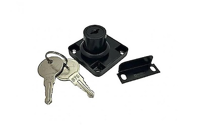 Замок мебельный GTV KM-138 квадратный с ключом черный